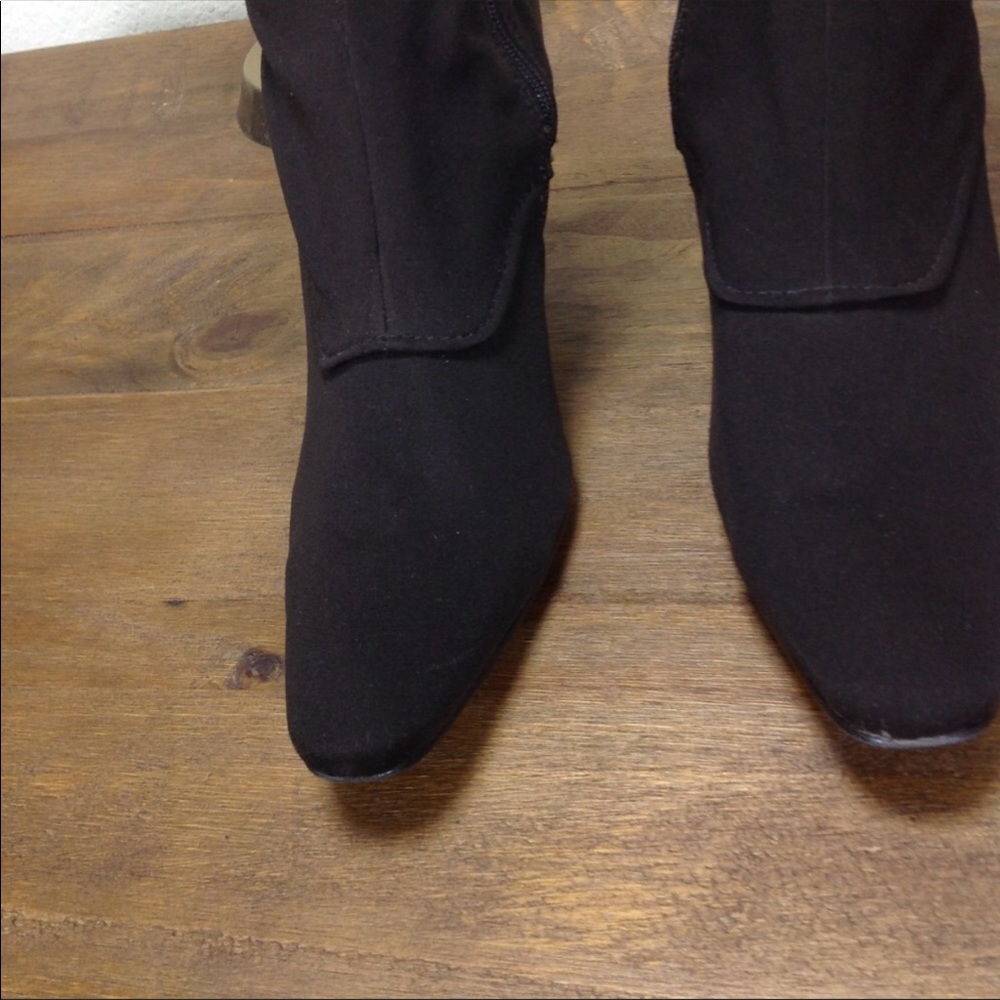 Enzo Angiolini Brown Pointed Knee Sock Boots - Picture 2 of 8